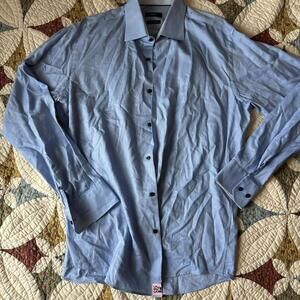 Hugo Boss regular fit easy iron light blue button up shirt office work Easter